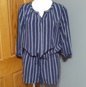 Banana Republic blue stripe romper size Medium